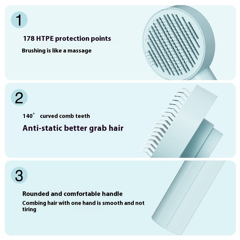 Pet Needle Comb Hair Remover Brush Cat Pet Comb Self Cleaning Massage Brushes Grooming Supplies
