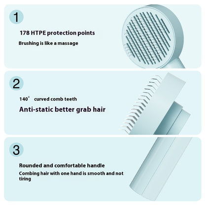 Pet Needle Comb Hair Remover Brush Cat Pet Comb Self Cleaning Massage Brushes Grooming Supplies