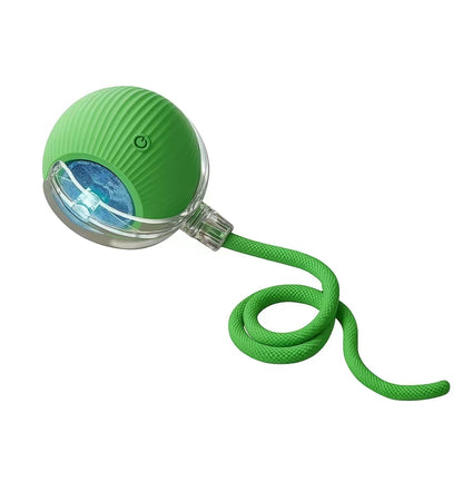Smart Interactive Cat Toy Ball with Tail – USB Rechargeable, Motion Sensor, LED Light, and Dual Play Modes