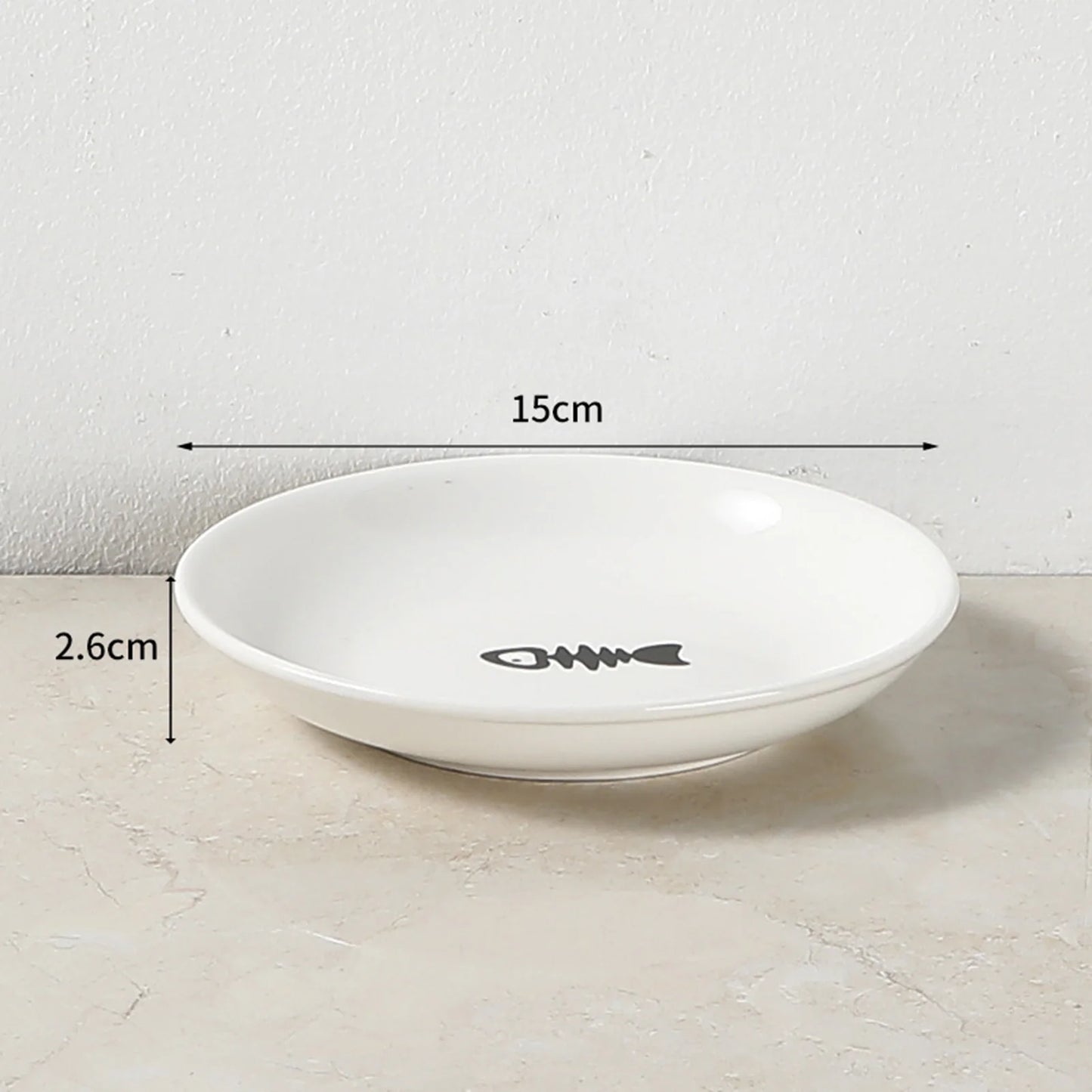 1Pcs Ceramic Cat Food Bowl Wide Safe Pets Water Food Bowls Non Slip Shallow Dish for Kittens